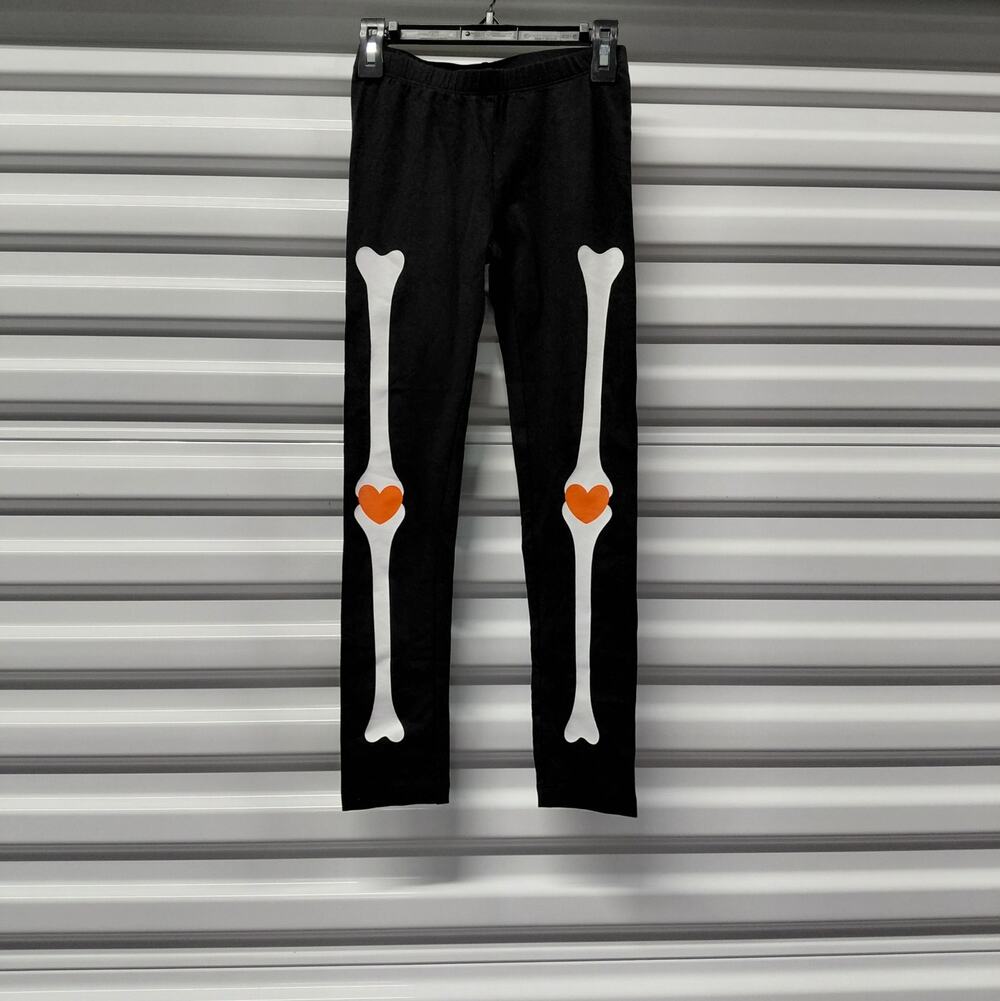 Cat & Jack Girls Leggings Size M 7/8 Black Halloween Costume Casual Play Wear
